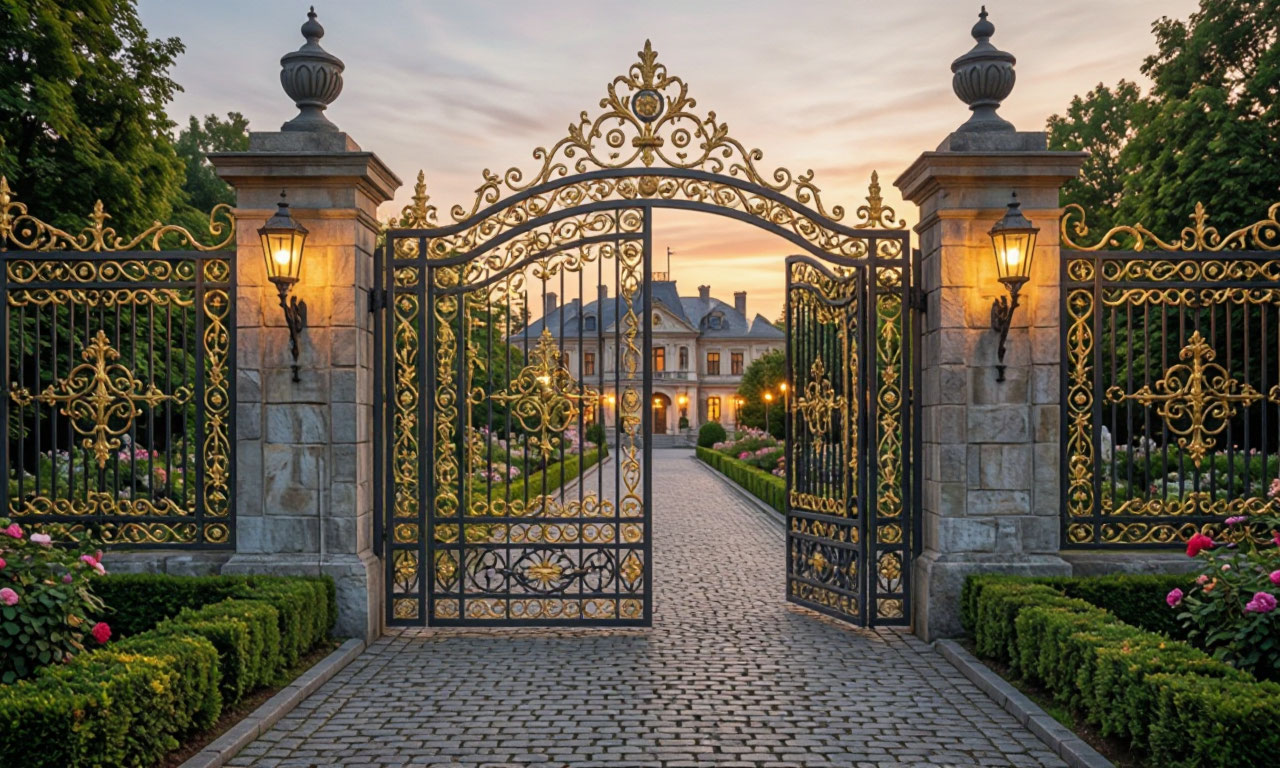 Estate entrance gate installation