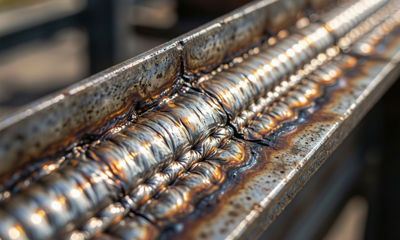 Certified structural weld close up