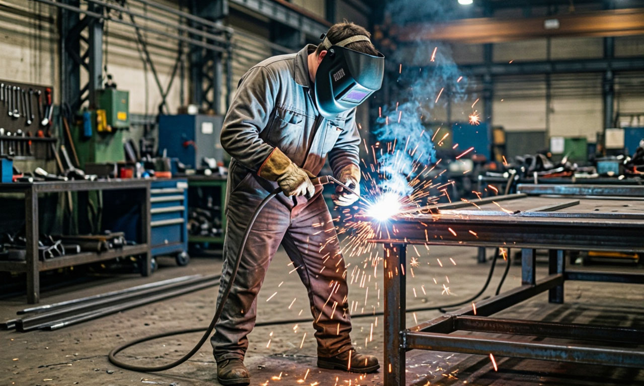 Welder working in the shop