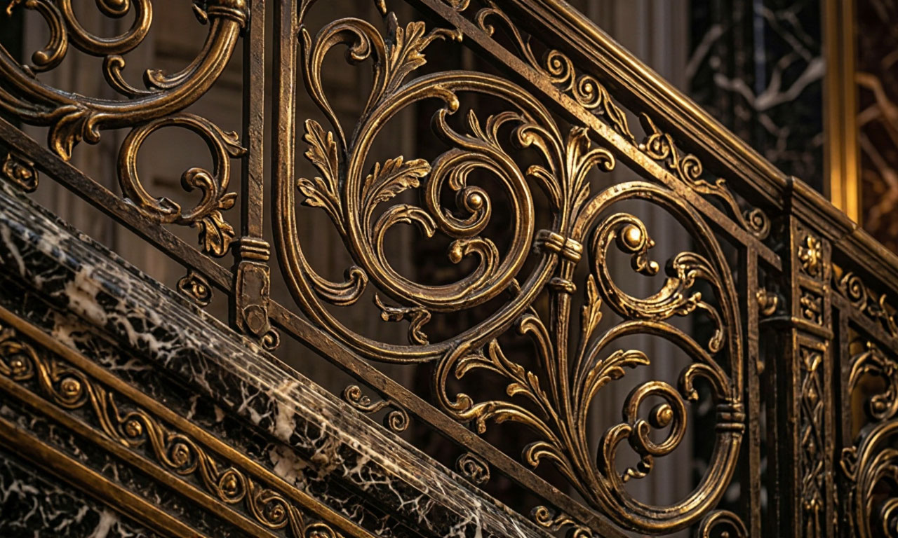 Ornamental stair railing detail